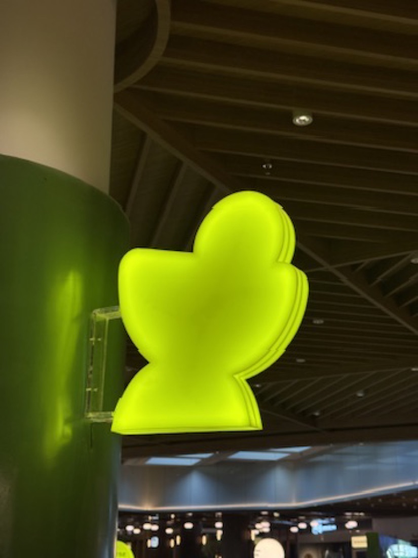 Green blade sign, Central Park, Bangkok — made to order by Mommy Signage