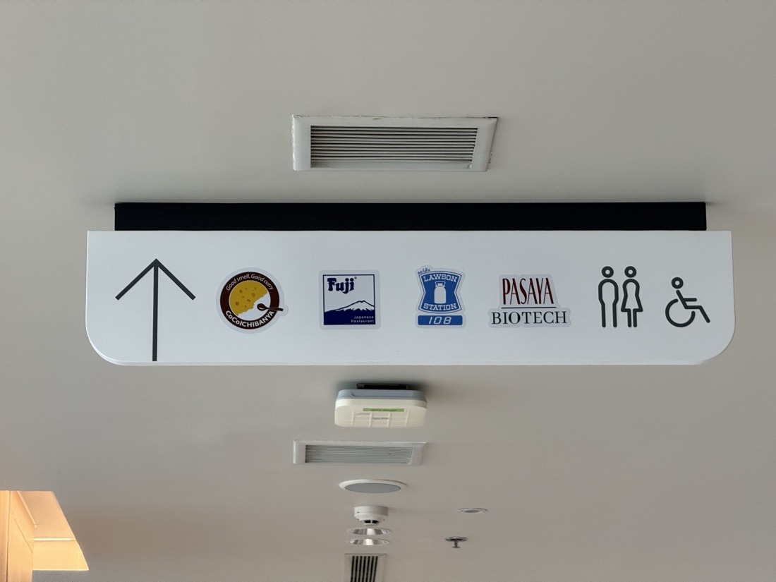 Overhead tenant directory, MedPark, Bangkok — made to order by Mommy Signage