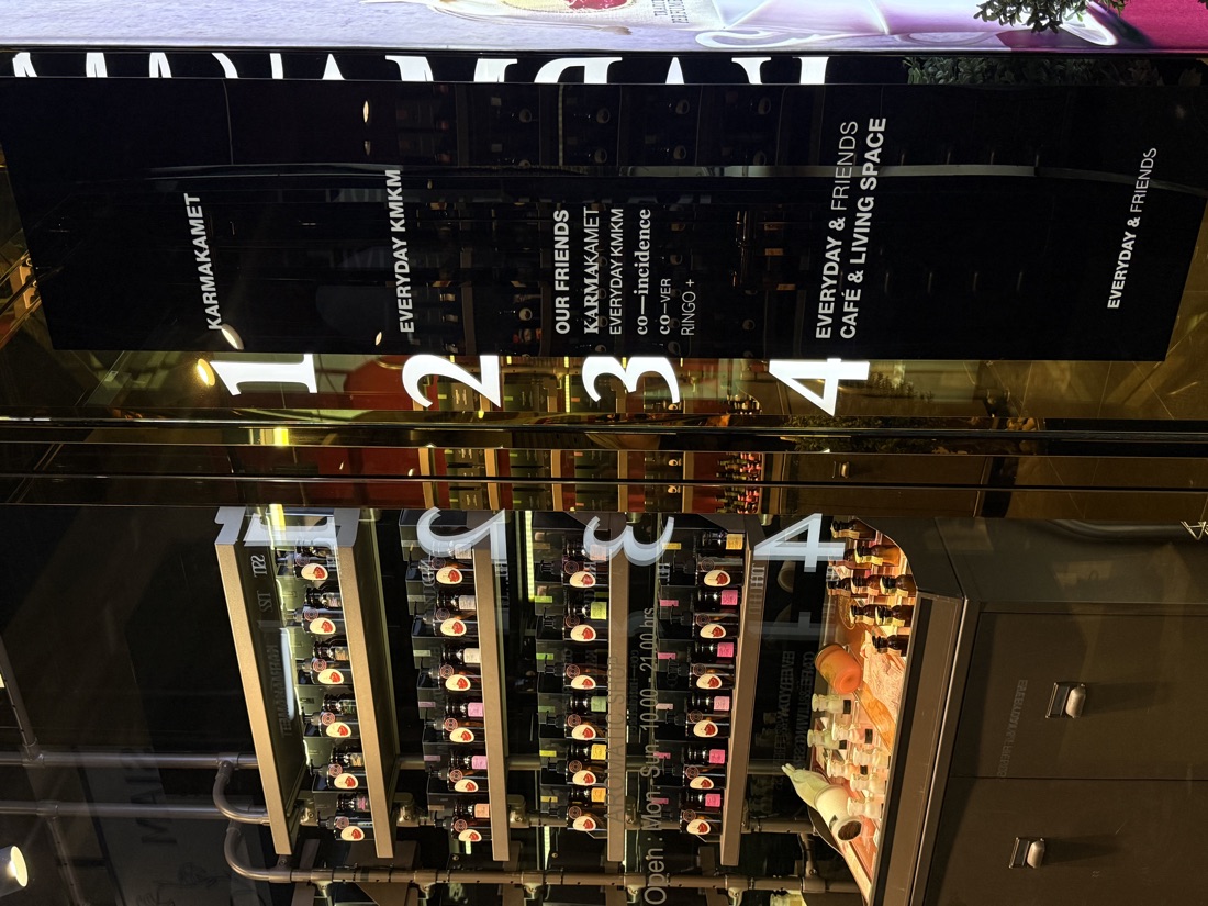 Karmakamet glass directory — made to order by Mommy Signage