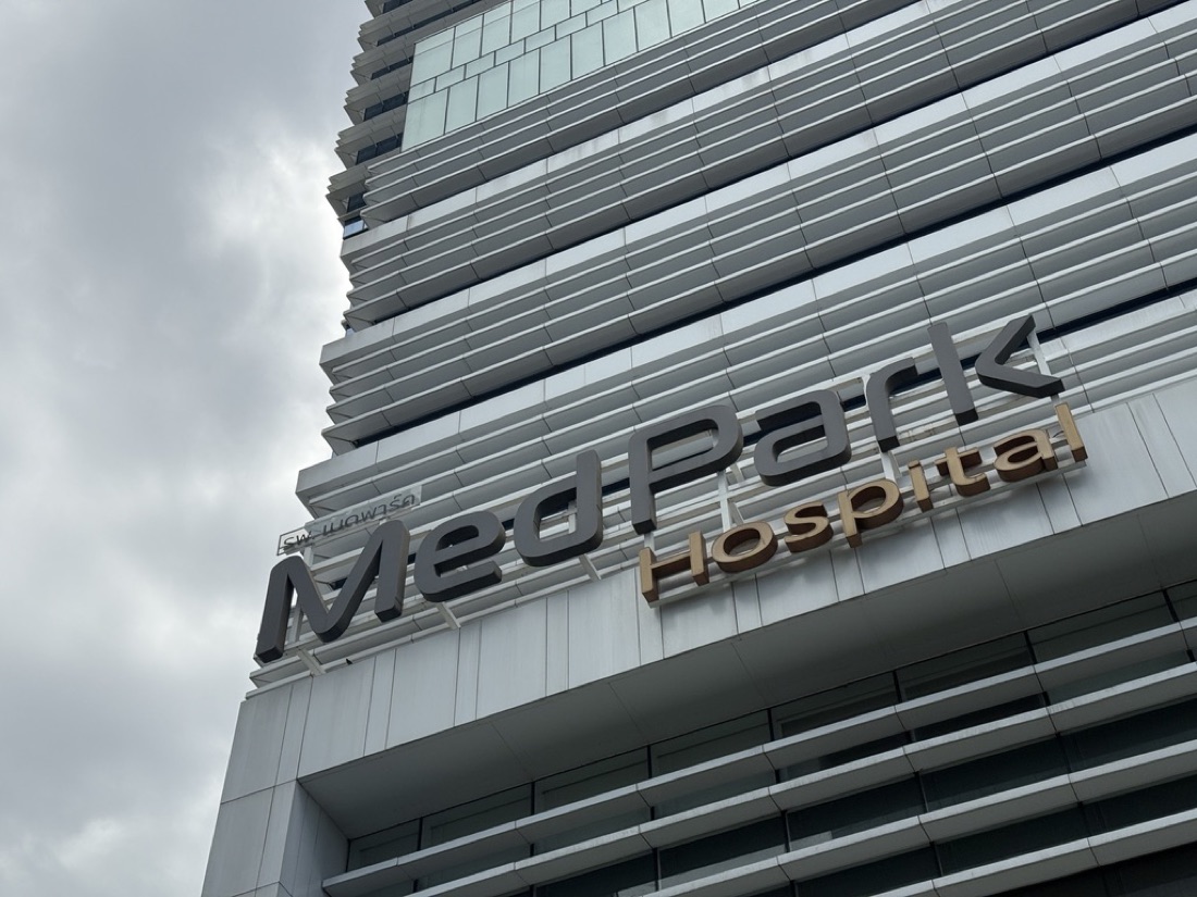 Building fascia letters, MedPark, Bangkok — made to order by Mommy Signage