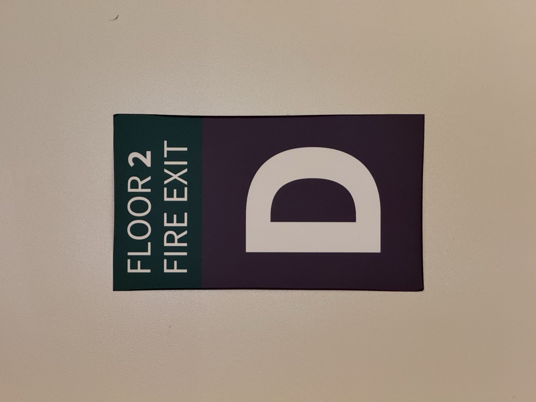 Floor 2 stairwell sign, MedPark, Bangkok — made to order by Mommy Signage