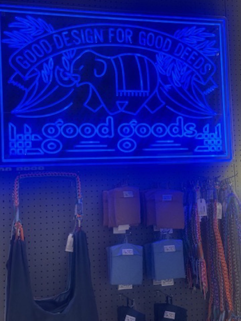 Good Goods neon panel, Central Park, Bangkok — made to order by Mommy Signage