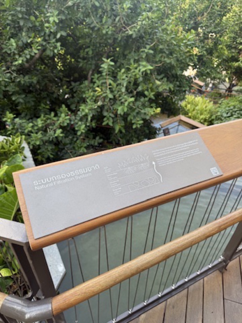Filtration system plaque, Central Park, Bangkok — made to order by Mommy Signage
