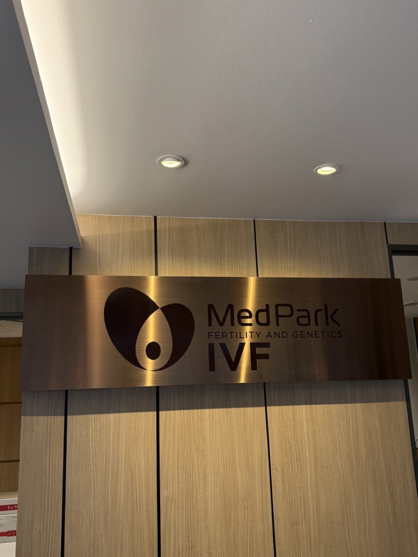 MedPark IVF plaque, Central Park, Bangkok — made to order by Mommy Signage