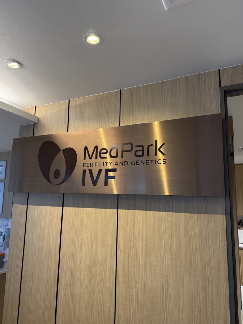 IVF reception logo, MedPark, Bangkok — made to order by Mommy Signage