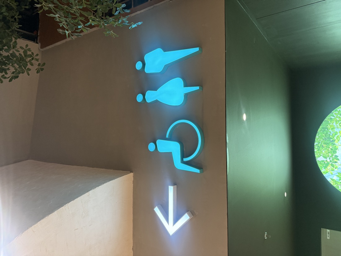 Illuminated restroom signs, Siam, Bangkok — made to order by Mommy Signage